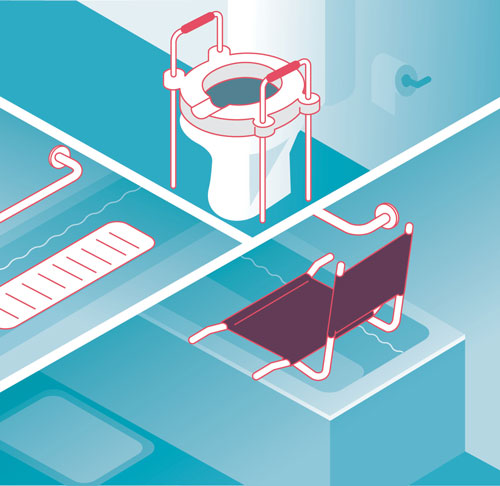 dispositivos de segurança para uma casa de banho segura